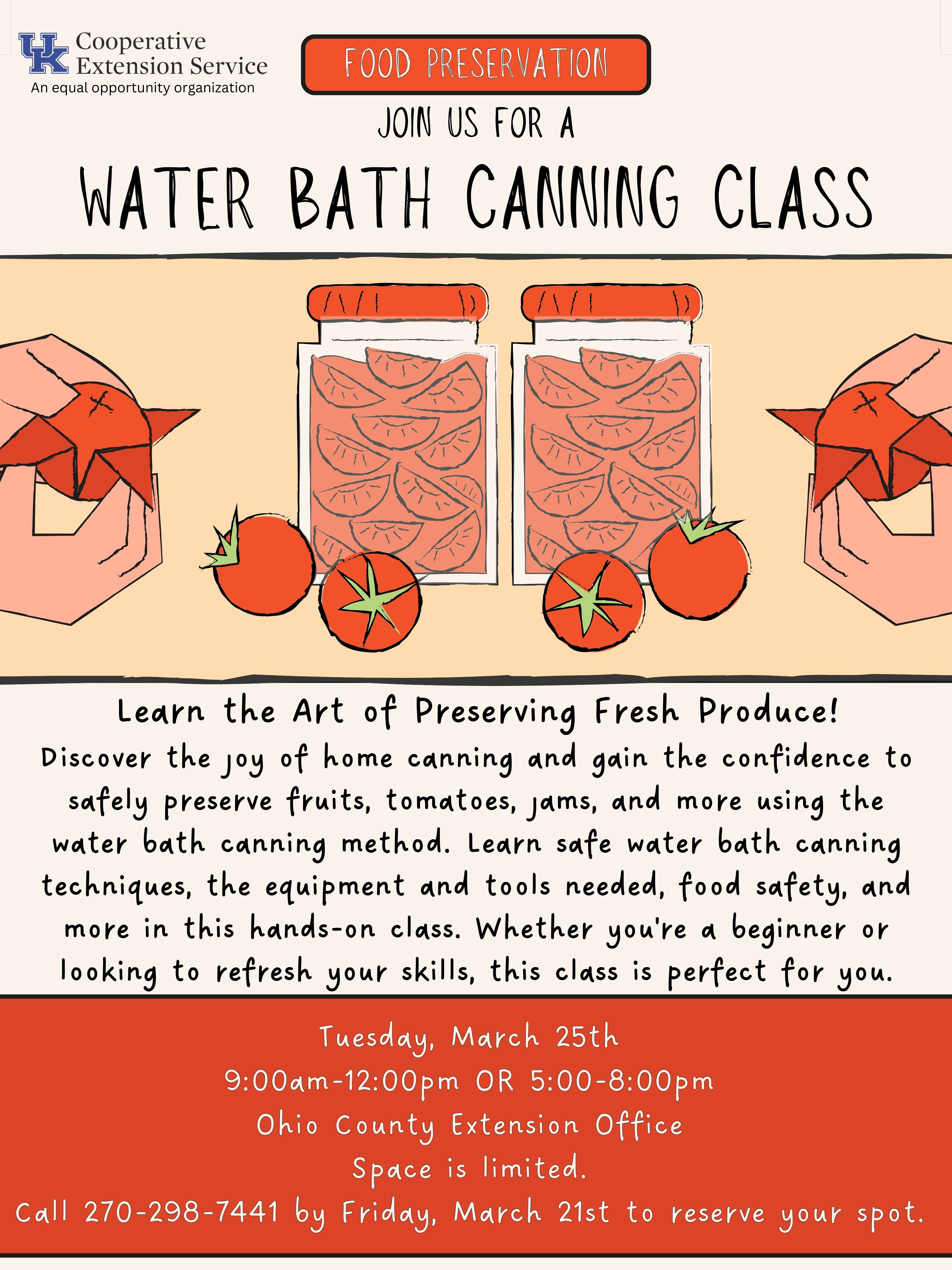 Water Bath Canning Class